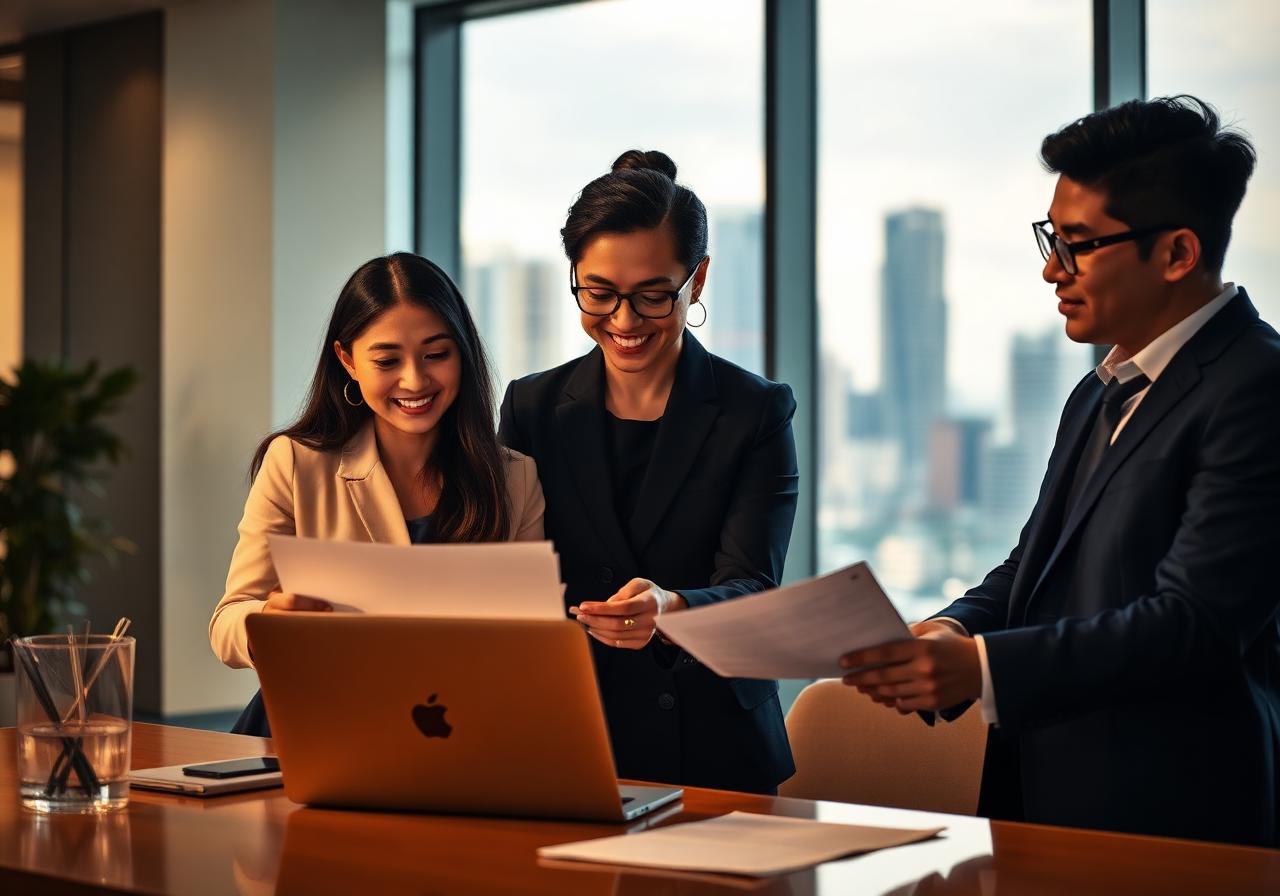 Gateway of Asia advisory team in a modern Singapore office